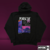 Comfort Fit Hoodie Porsche RWB by Mystic Six, featuring a vibrant purple and pink Porsche RWB graphic design on a soft 60-40 cotton blend hoodie for comfort and style in cooler weather